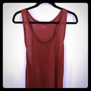 Eileen Fisher tank top tunic linen burnt orange